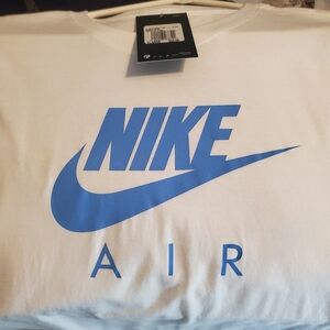 Nike AIR White Tee with Blue Logo